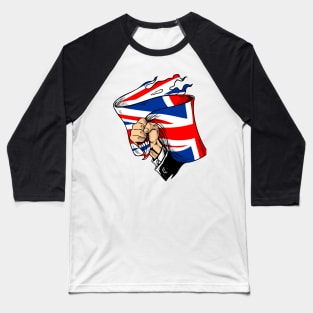 hand holding Uk flag Baseball T-Shirt